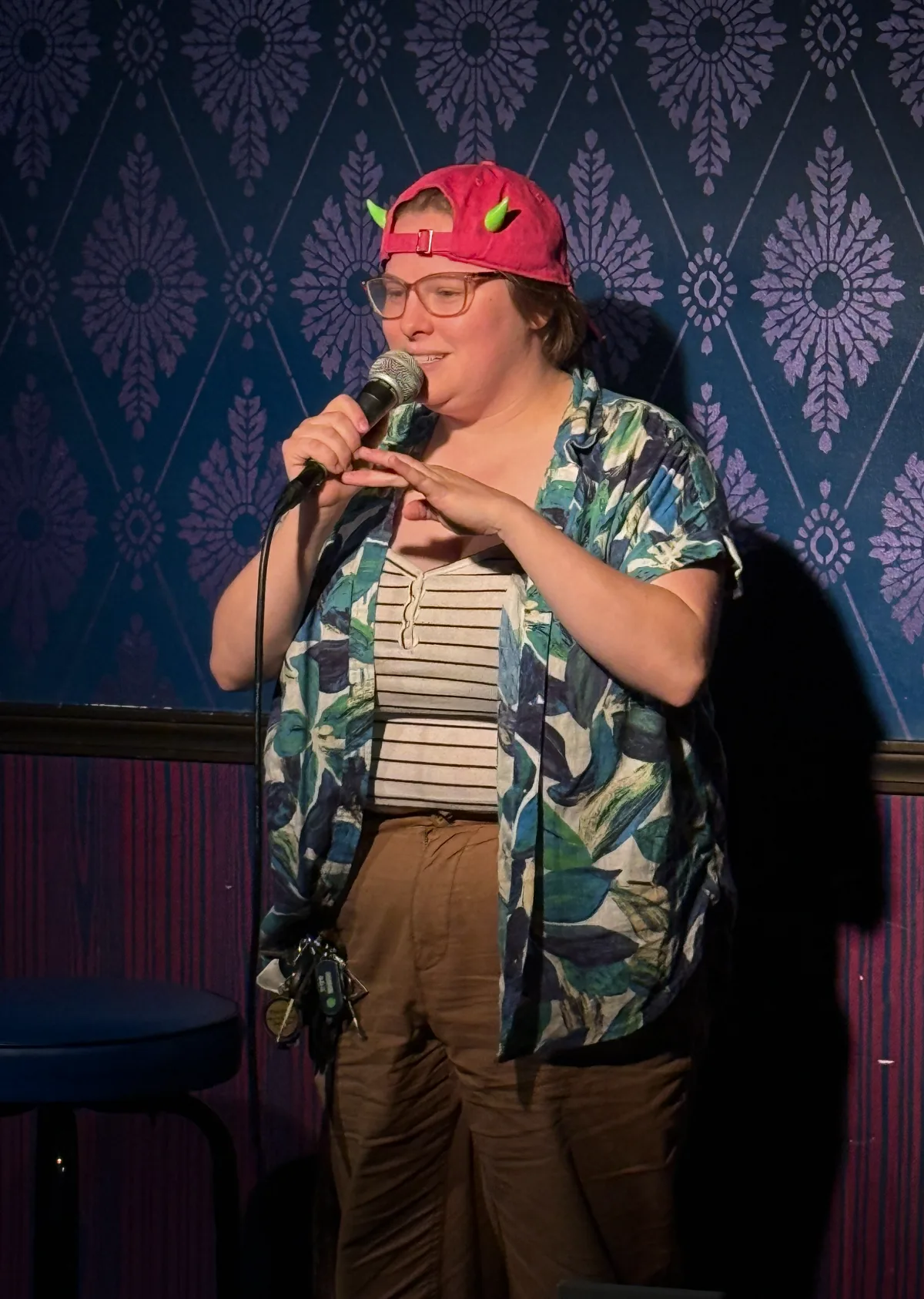 Katie Mark performing at Hecklers Happy Hour